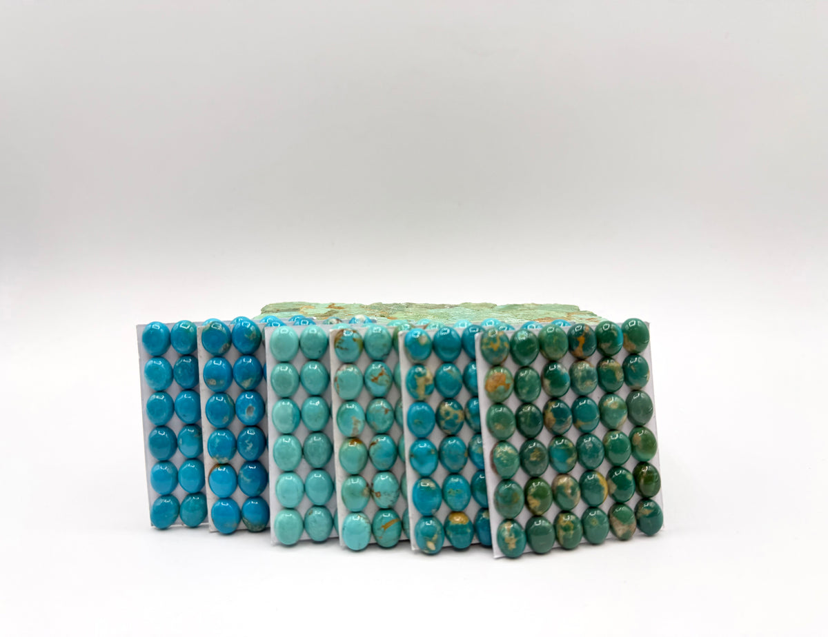 8x10mm OVAL Kingman Turquoise Calibrated Cabochons