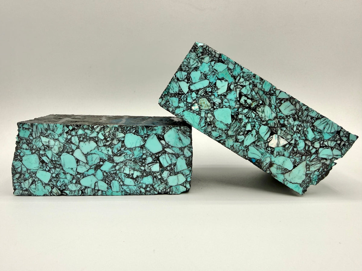 Mint Dahlia with Black Matrix Compressed Nugget Composites