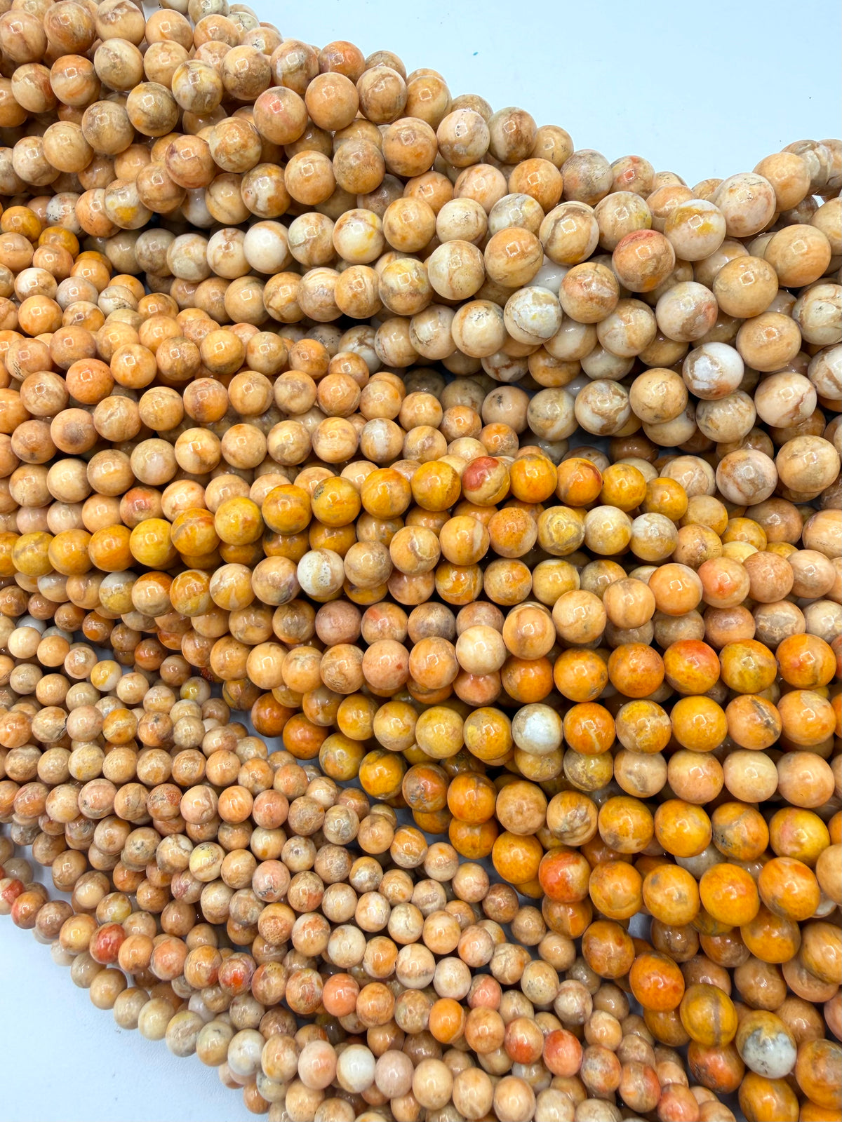 Round Coral Beads - 6mm, 8mm & 10mm - 16" Strands