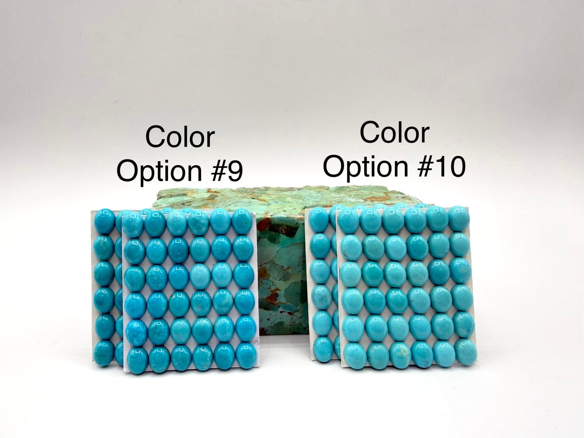 8x10mm OVAL Kingman Turquoise Calibrated Cabochons