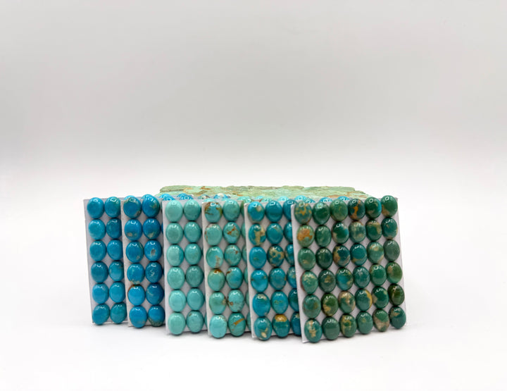 8x10mm OVAL Kingman Turquoise Calibrated Cabochons