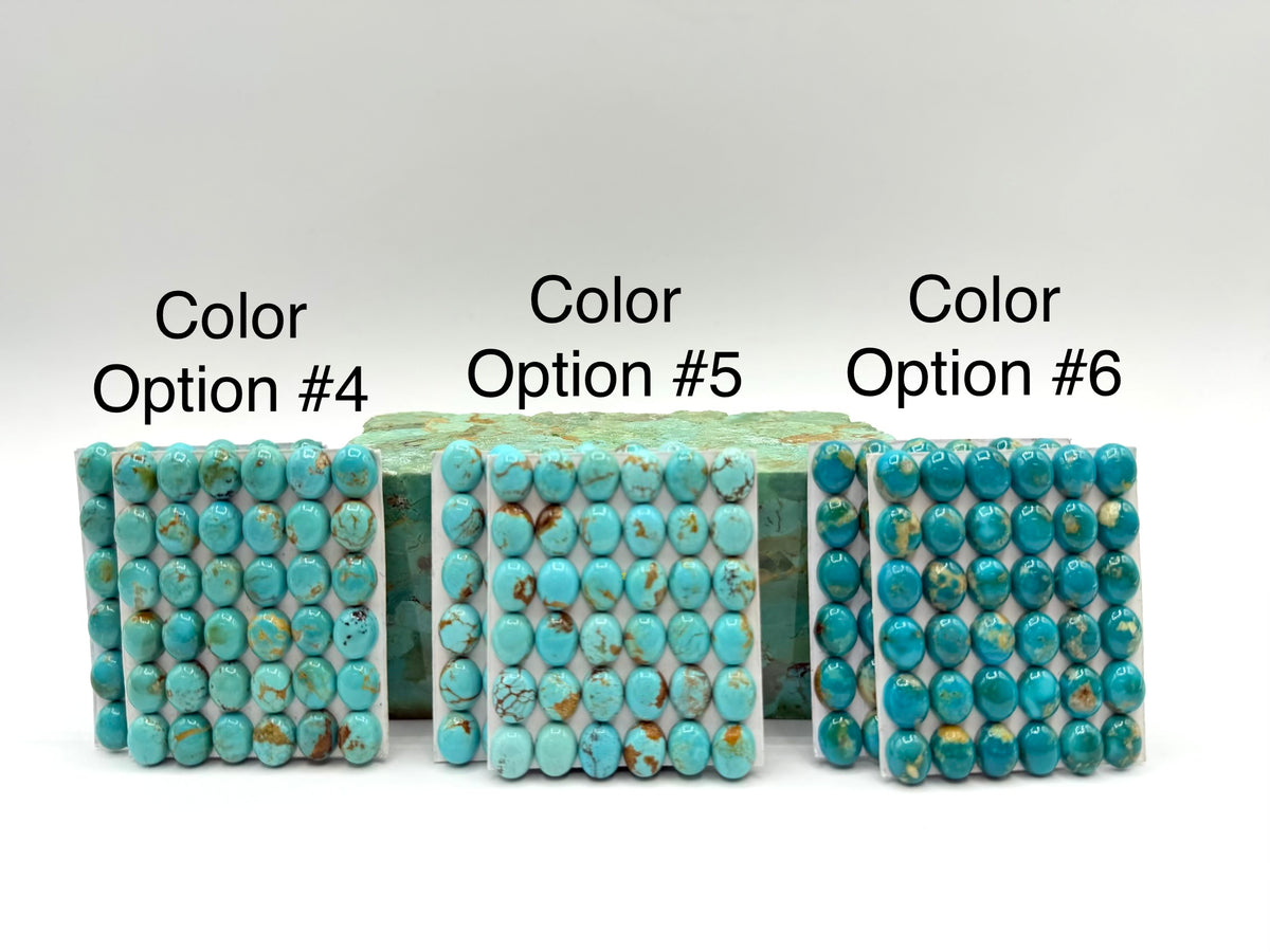 8x10mm OVAL Kingman Turquoise Calibrated Cabochons