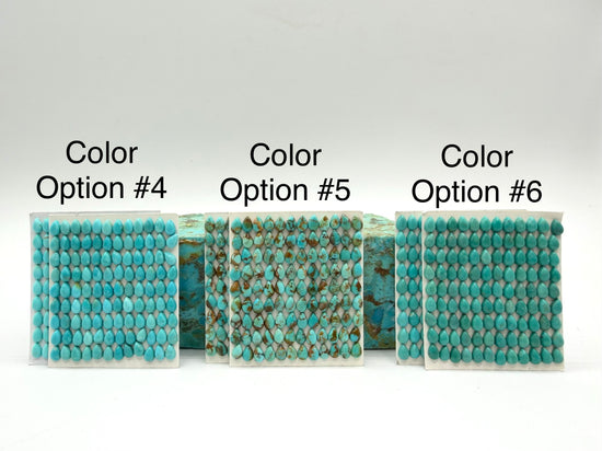4x6mm PEAR - Kingman Turquoise Calibrated Cabochons