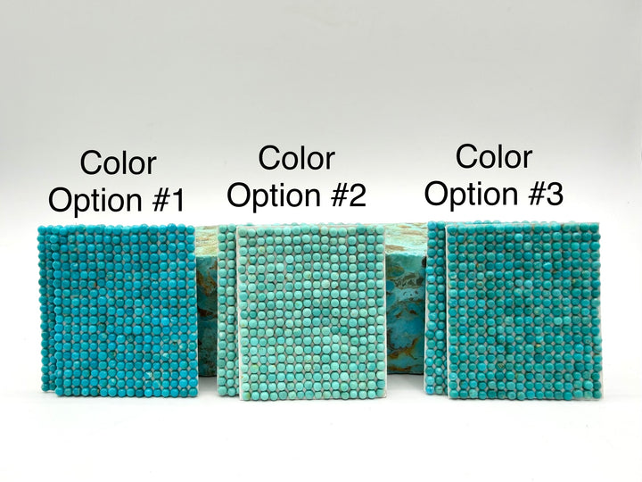 3mm ROUND - Kingman Turquoise Calibrated Cabochons