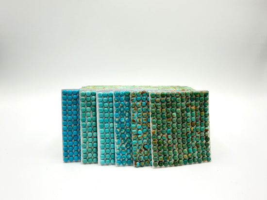 4mm ROUND - Kingman Turquoise Calibrated Cabochons