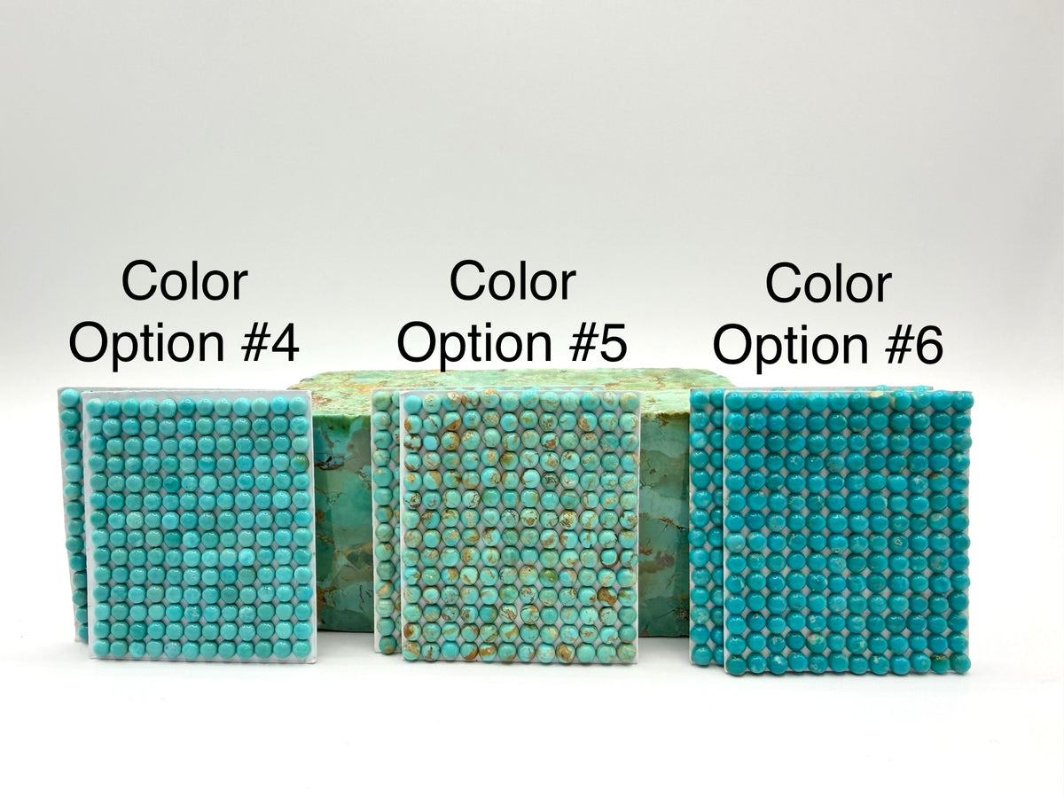 4mm ROUND - Kingman Turquoise Calibrated Cabochons