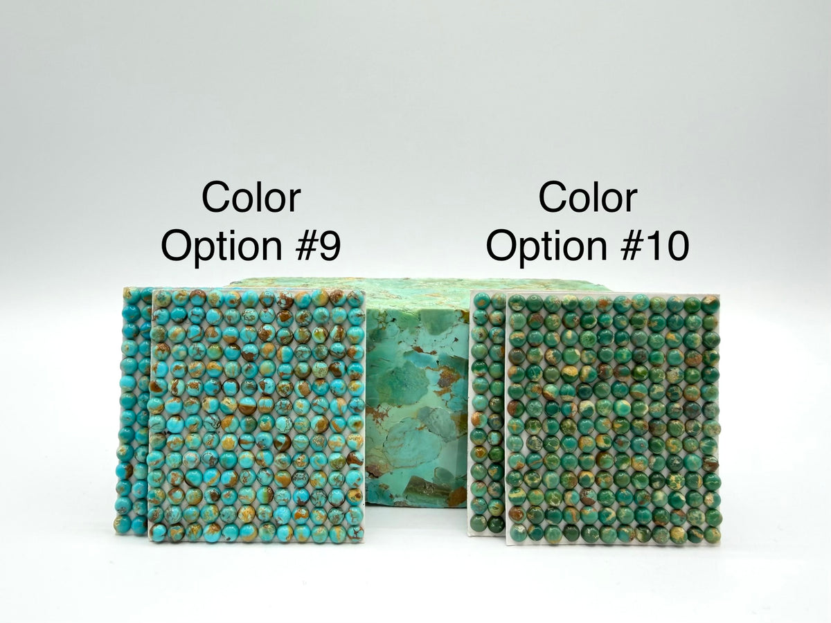 4mm ROUND - Kingman Turquoise Calibrated Cabochons
