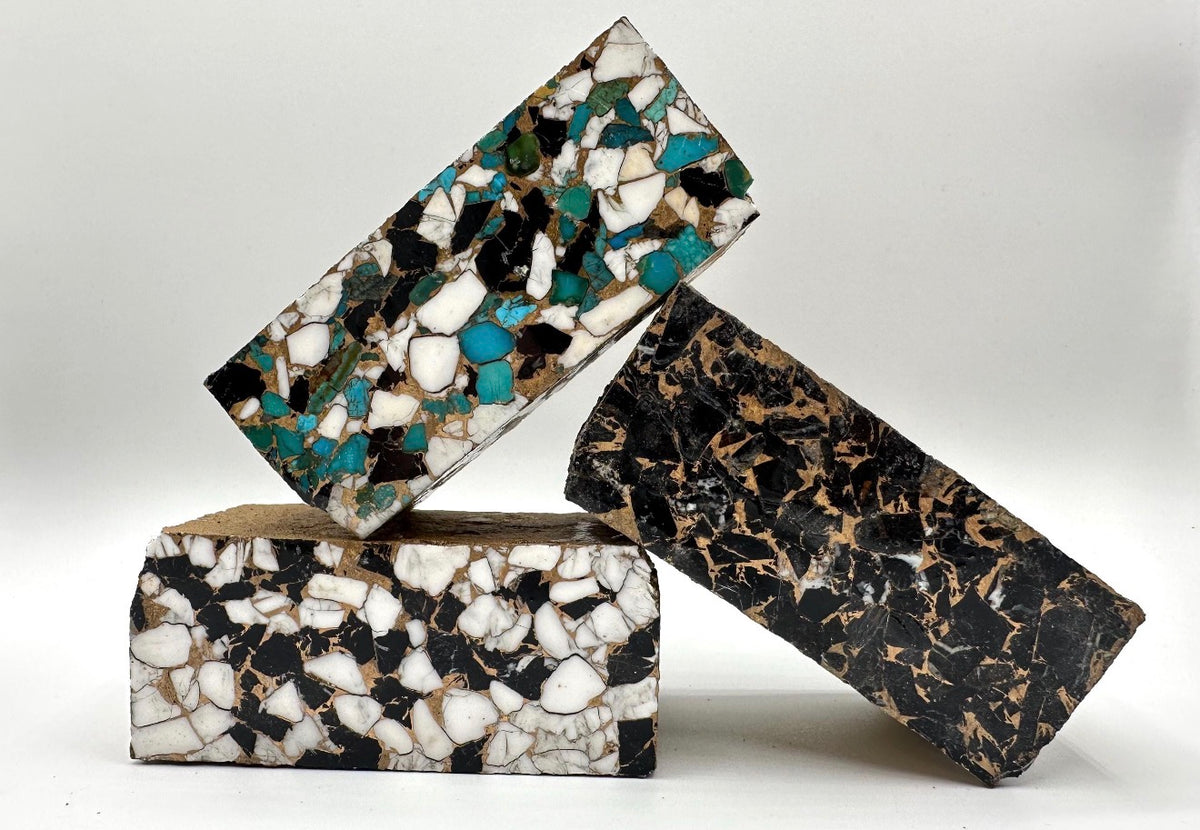 White Buffalo, Kingman Turquoise & Bronze Compressed Nugget Composites