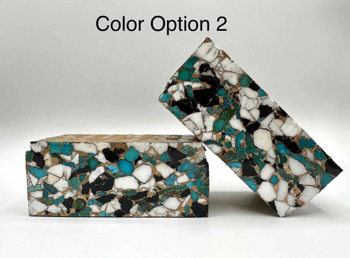 White Buffalo, Kingman Turquoise & Bronze Compressed Nugget Composites