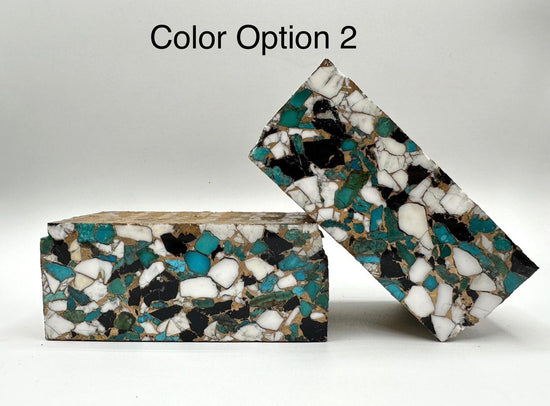 White Buffalo, Kingman Turquoise & Bronze Compressed Nugget Composites