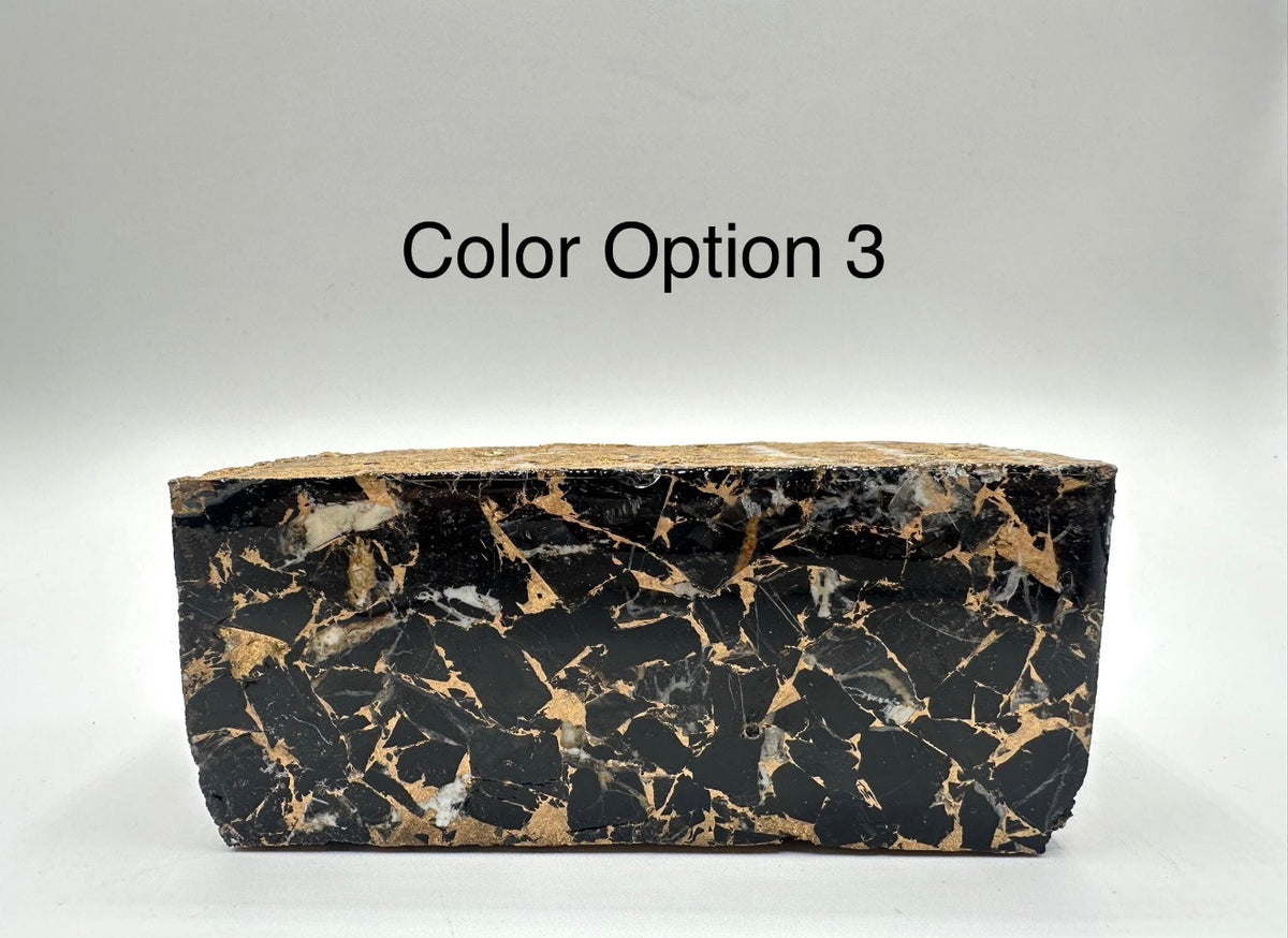 White Buffalo, Kingman Turquoise & Bronze Compressed Nugget Composites
