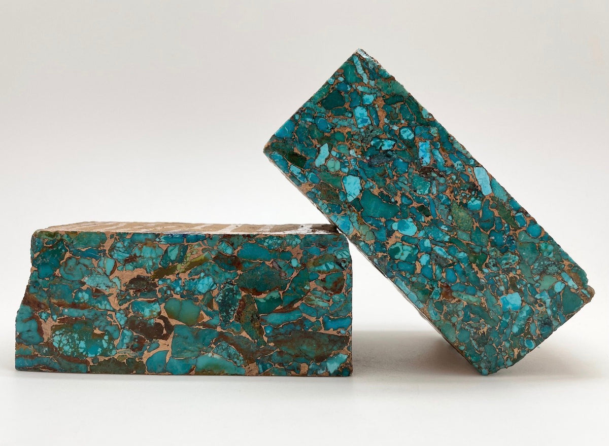 Teal Kingman Turquoise & Bronze Compressed Nugget Composites