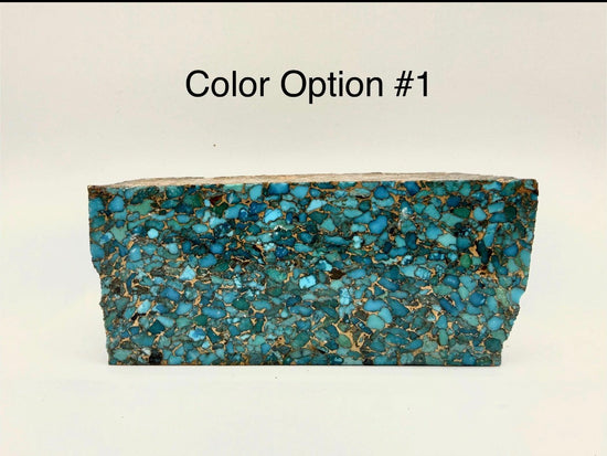 Small Nugget Kingman Turquoise & Bronze Compressed Nugget Composites