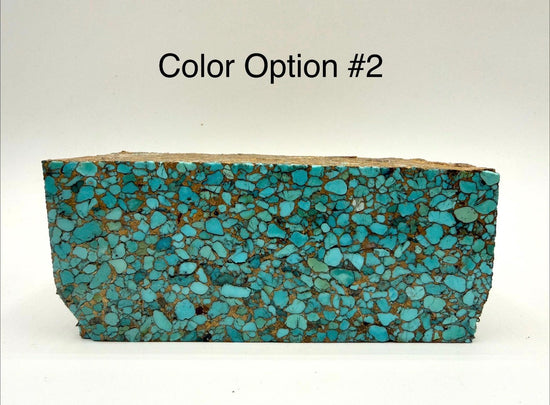 Small Nugget Kingman Turquoise & Bronze Compressed Nugget Composites