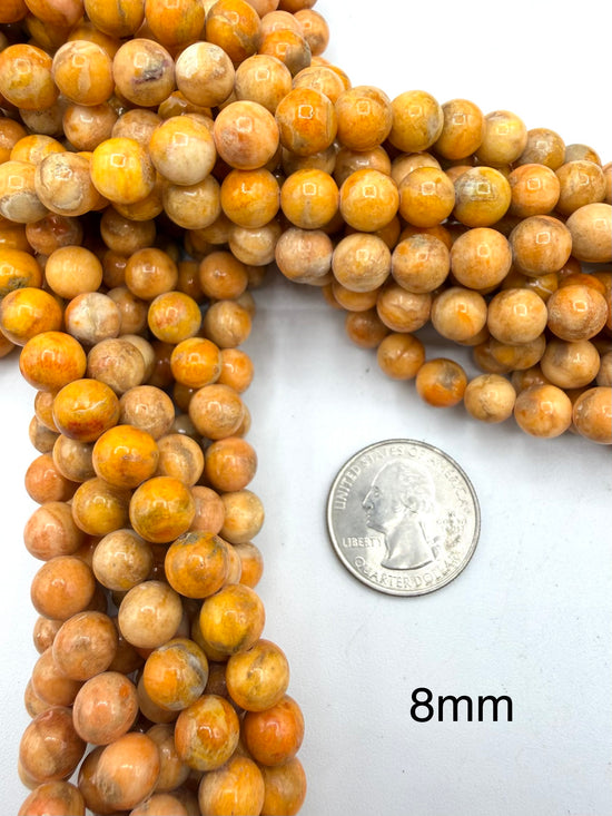 Round Coral Beads - 6mm, 8mm & 10mm - 16" Strands